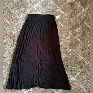 SO Black Maxi Skirt with Wide Waistband